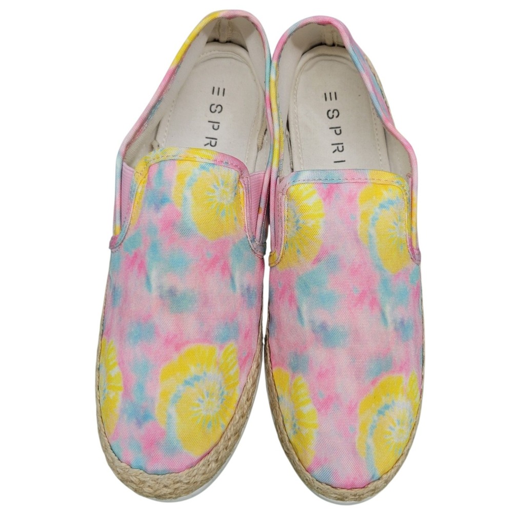 Esprit Espadrille Slip On Sneakers Tie Dye Pink Yellow Shoes Sz 8.5 M
HG9244